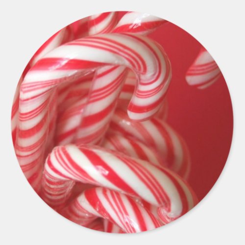Candy Cane Holiday Stickers and Envelope Seals