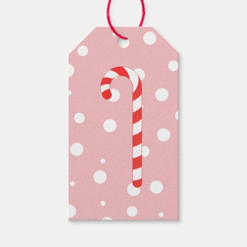 Candy Cane Illustration Classic Gift Tags
