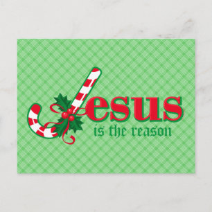 Candy Cane Jesus Postcard