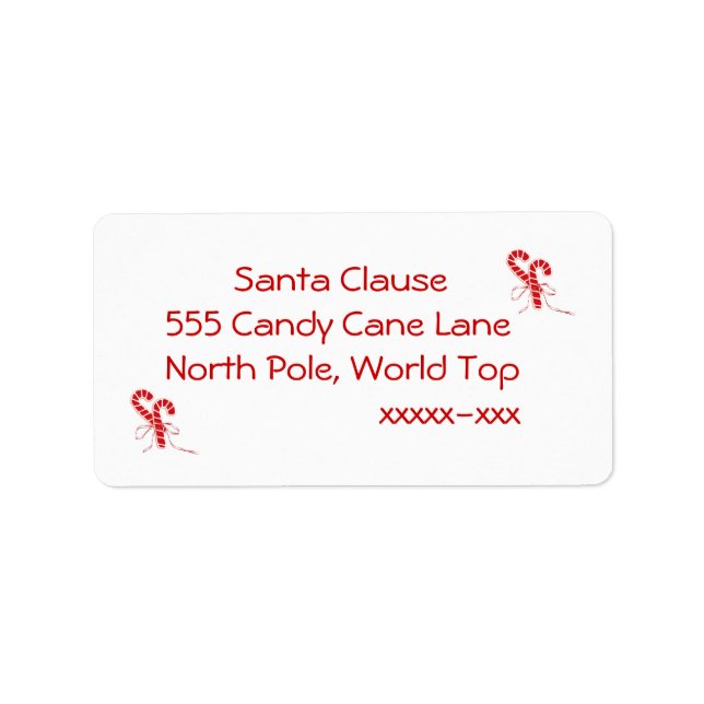 Candy Cane Label (Front)