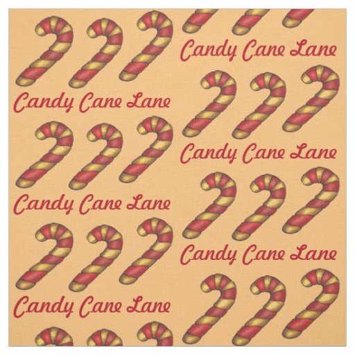 Candy Cane Lane Christmas Cookie Holiday Baking Fabric