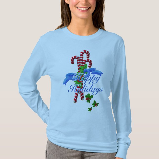 Candy Cane Lane Christmas Women's Fashion Shirt (Front)