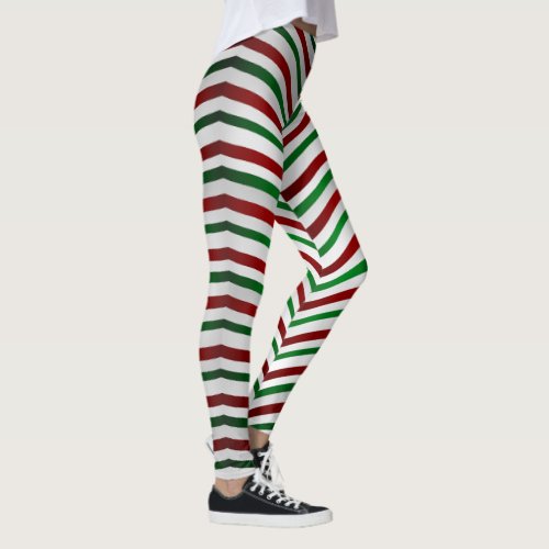 Candy Cane Leggings Cute Christmas Costume Pants