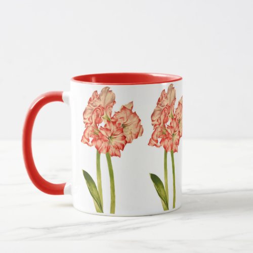 Candy Cane Lilies on a Combo Mug