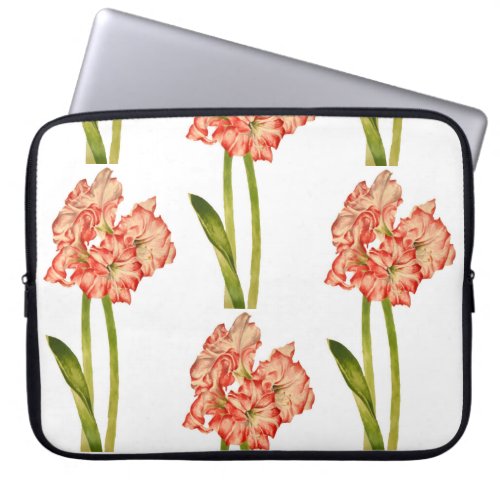 Candy Cane Lilies on a Laptop Sleeve