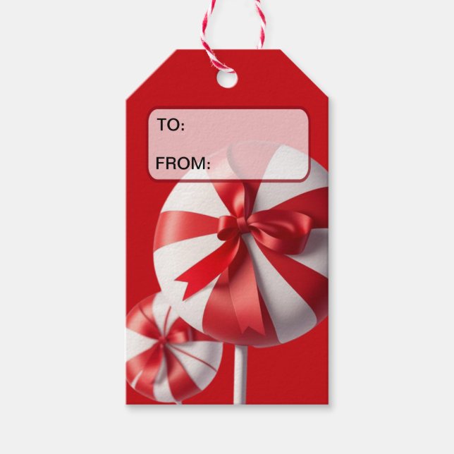 Candy Cane Lollies/red/Gift Tag (Front)