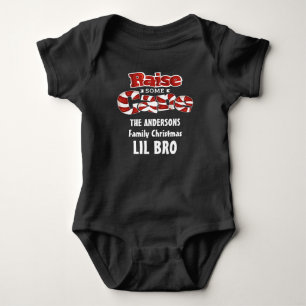 Candy Cane Matching Family Christmas Personalized Baby Bodysuit