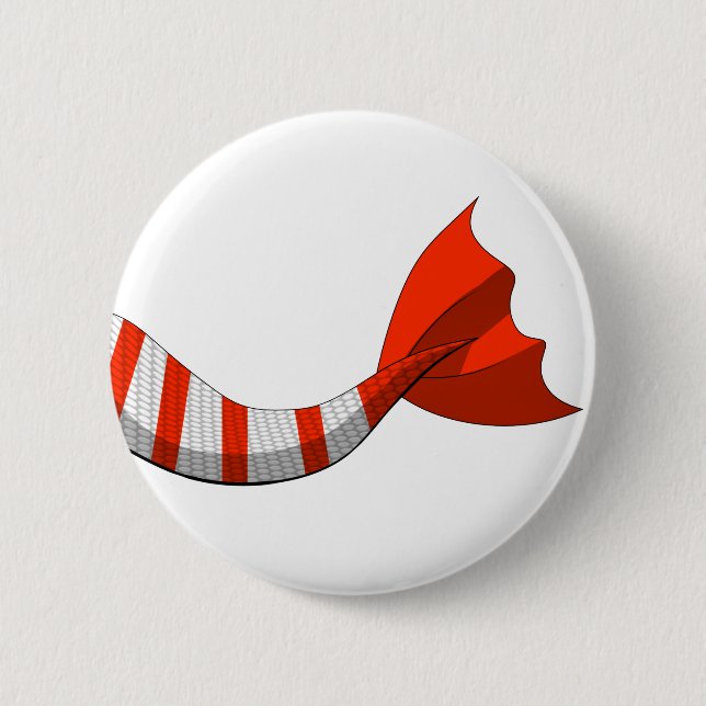 Candy Cane Mermaid Tail V2 Button (Front)