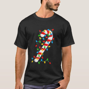 Candy Cane Merry and Bright Christmas Lights Candy T-Shirt