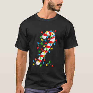 Candy Cane Merry and Bright Christmas Lights Candy T-Shirt