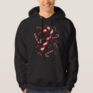 Candy Cane Merry and Bright Red and White Candy Co Hoodie