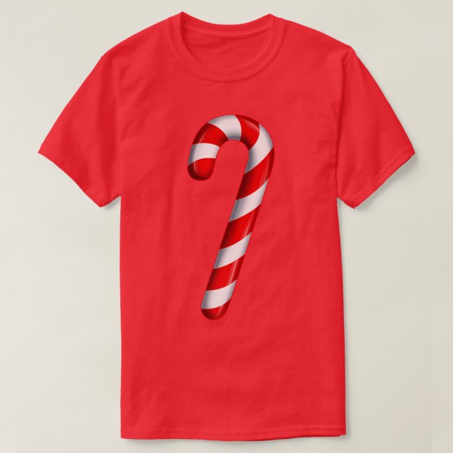 Candy Cane Merry and Bright Red and White Candy Co T-Shirt (Design Front)
