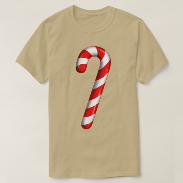 Candy Cane Merry and Bright Red and White Candy Co T-Shirt (Design Front)