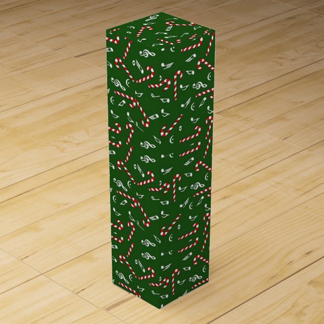 Candy Cane Music Wine Box (Front)