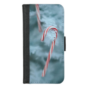 Candy Cane on Tree iPhone 8/7 Wallet Case