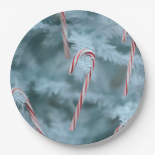 Candy Cane on Tree Paper Plates