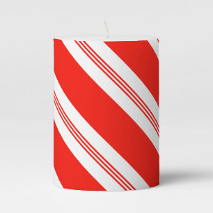 Candy Cane Pattern 1 Pillar Candle
