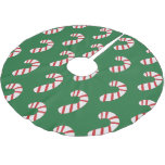 Candy Cane Pattern Brushed Polyester Tree Skirt