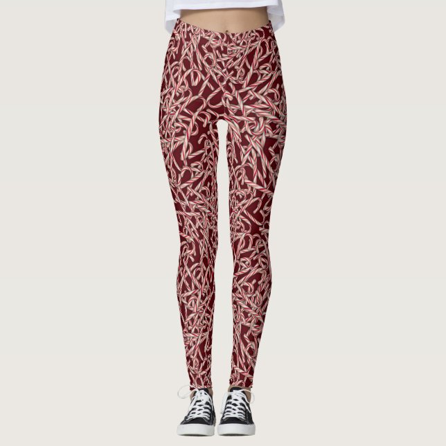 Candy Cane Pattern Leggings (Front)