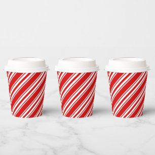 candy cane patterned paper cups