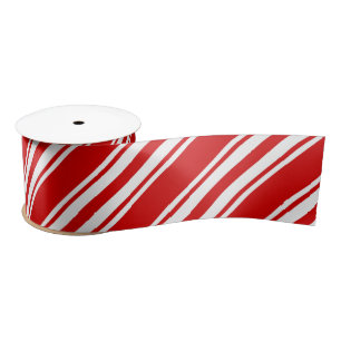 candy cane patterned satin ribbon