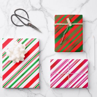 Candy Cane Patterns Red Green White Christmas