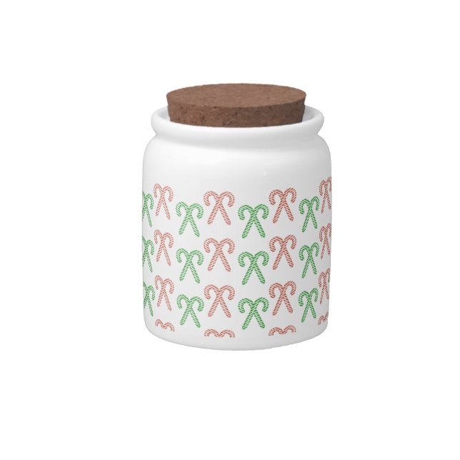 Candy cane/peppermint  candy jar (Front)