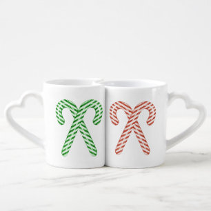 Candy cane/peppermint coffee mug set