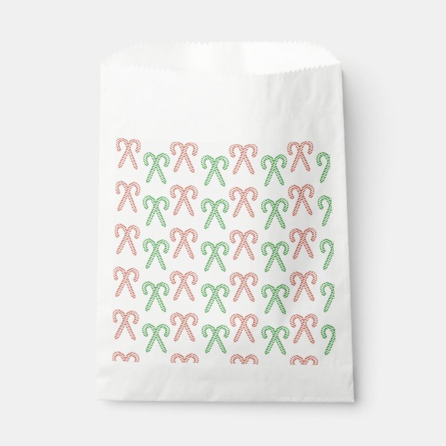 Candy cane/peppermint  favor bag (Front)