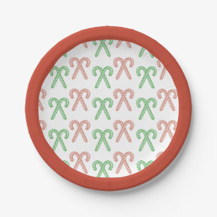 Candy cane/peppermint paper plates