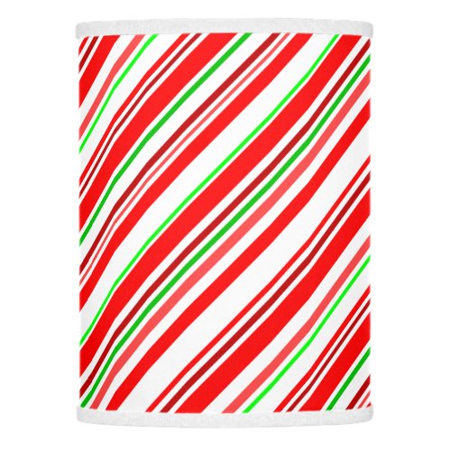 Candy Cane Peppermint Stripes Red White Green Lamp Shade