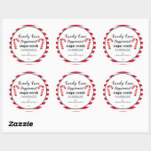 Candy Cane Peppermint Sugar Scrub Custom Labels | Zazzle