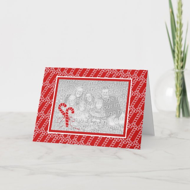 Candy Cane-Photo Card (Front)