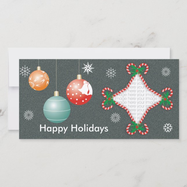 Candy Cane Photo Card (Front)