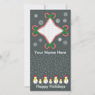 Candy Cane Photo Card