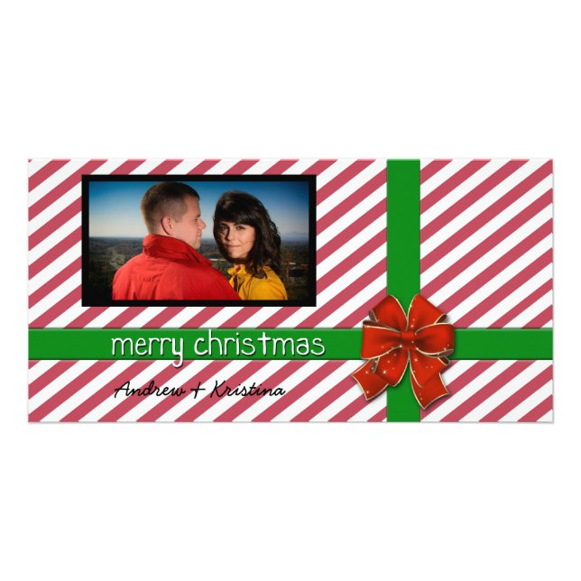 Candy Cane Photo Card (Front)