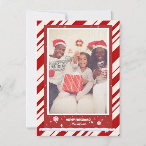Candy Cane Photo Holiday Card