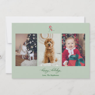 Candy Cane Photo Holiday Card