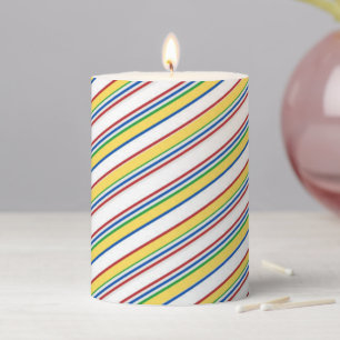 Candy Cane Pillar Candle
