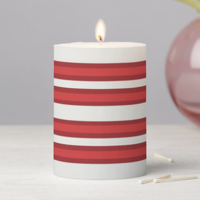 Candy Cane Pillar Candle (In Situ)