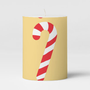 Candy Cane Pillar Candle