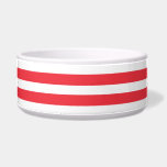 Candy Cane Red and White Simple Horizontal Striped Bowl<br><div class="desc">Candy Cane Red and White Simple Horizontal Striped.</div>