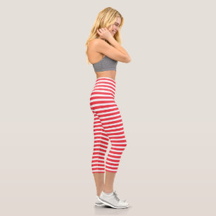 Simple Red/White Stripe Leggings