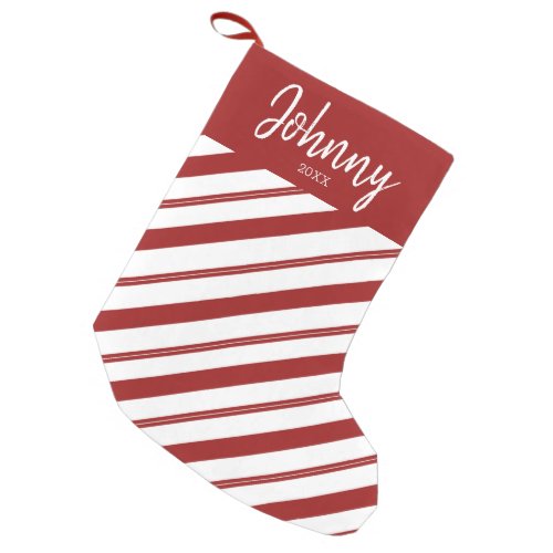 Candy Cane Red Christmas Small Christmas Stocking