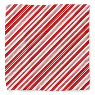 Candy Cane Red Stripes Bandana