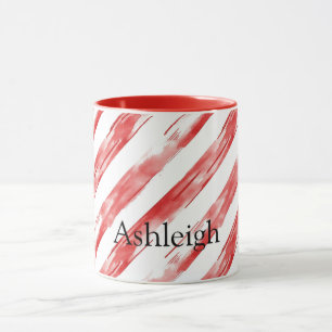 Candy Cane Red Stripes Mug