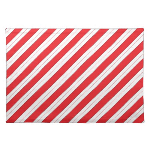 Candy Cane Red Stripes Placemat