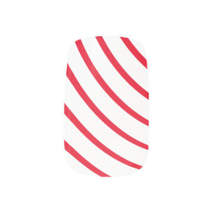 Candy Cane Red White Stripe Christmas Holiday Minx Nail Art