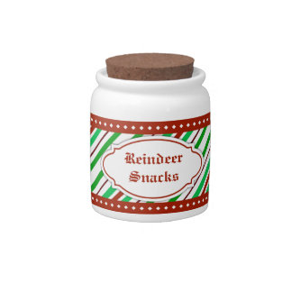 Candy Cane Reindeer Snacks Candy Jars