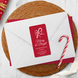 Candy Cane Return Address Sticker